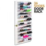 Verk 01875 Závesný botník na dvere pre 36 párov topánok biela