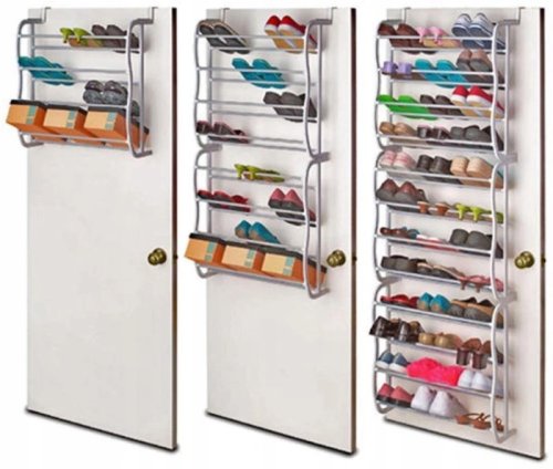 Verk 01875 Závesný botník na dvere pre 36 párov topánok biela