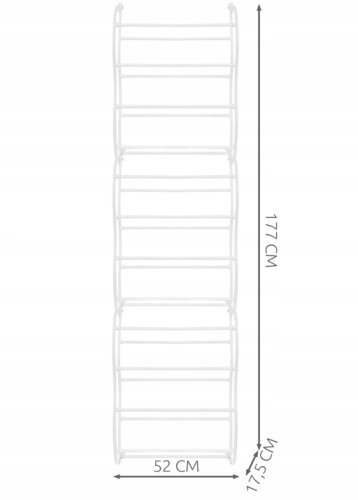 Verk 01875 Závesný botník na dvere pre 36 párov topánok biela