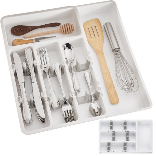 Verk 01910 Rozšiřitelný organizér/vložka do zásuvky bílá