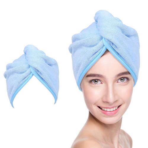 Verk 01625 Turban na vlasy z mikrovlákna modrá