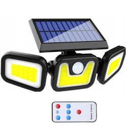Verk 12282 Solární 103 COB LED osvětlení s PIR čidlem pohybu, IP67, 2400 mAh