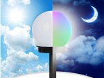 Verk 12284 Záhradná solárna lampa guľa RGB, 10 cm, IP65, 4 ks