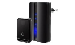 Verk 01844 Bezdrôtový zvonček IP44, 1x príjmač, 1x ovládač, 150 m čierna