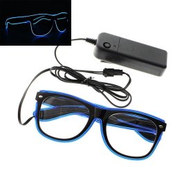 GGV Svietiace LED okuliare modrá