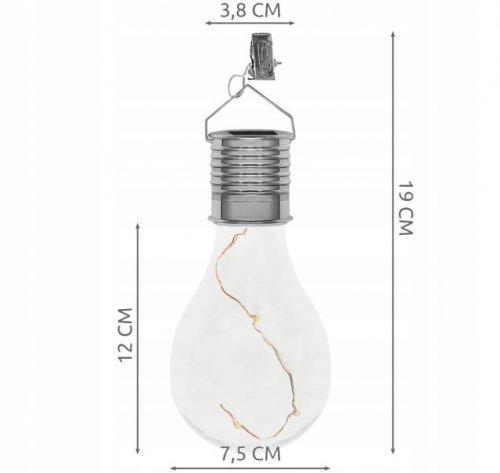 ISO 7036 Solární LED žárovka dekorační na zavěšení 