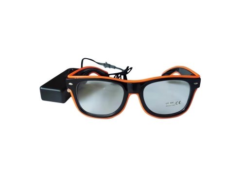 GGV Svietiace LED okuliare oranžová