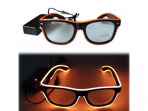 GGV Svítící LED brýle neonová