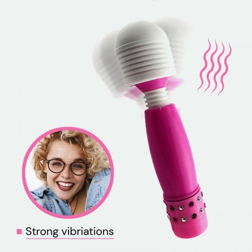 Sensual Vibrátor masážní hlavice 10 cm růžová