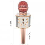 Izoxis 22190 Karaoke bluetooth mikrofon světle růžová