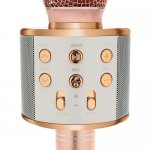 Izoxis 22190 Karaoke bluetooth mikrofon světle růžová