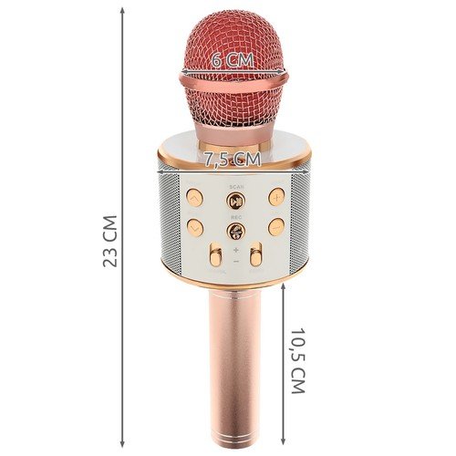 Izoxis 22190 Karaoke bluetooth mikrofon světle růžová