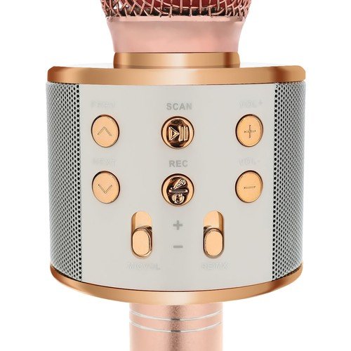 Izoxis 22190 Karaoke bluetooth mikrofon světle růžová