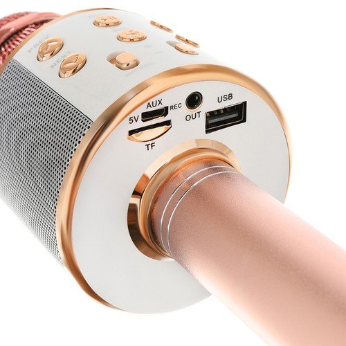 Izoxis 22190 Karaoke bluetooth mikrofon světle růžová