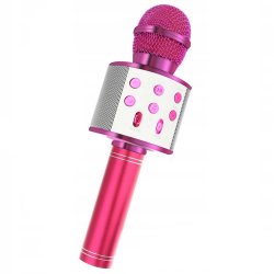 Izoxis 22191 Karaoke bluetooth mikrofon tmavě růžová