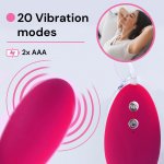 Sensual M73 Vibrační vajíčko, 20 programů, růžová
