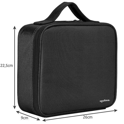 Soulima 21957 Kozmetický kufrík, organizér na kozmetiku čierna