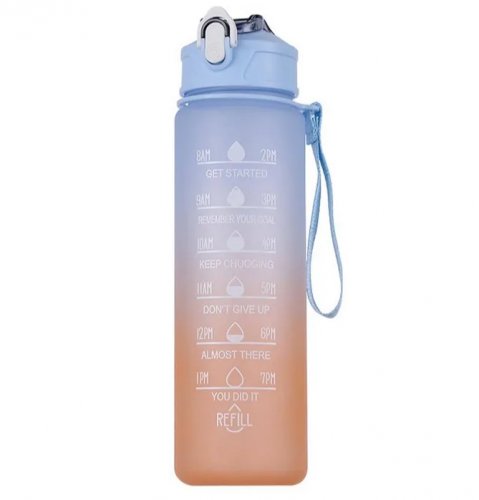 Foxter 2573 Fľaša na vodu s denným pitným režimom 1000 ml fialovomodrá
