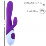 Sensual Vibrátor Rabbit Silicone 21 cm, fialová