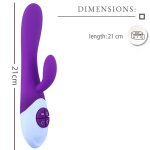 Sensual Vibrátor Rabbit Silicone 21 cm, fialová