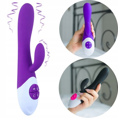 Sensual Vibrátor Rabbit Silicone 21 cm, fialová