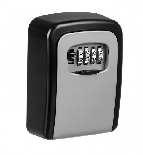 Verk 01882 Bezpečnostní schránka na klíče s kódovým zámkem šedočerná