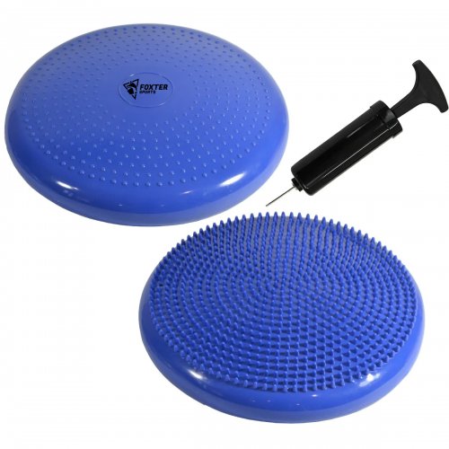 Foxter 0730X Masážna a balančná podložka s pumpičkou 34 cm, modrá