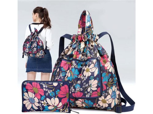 Verk 01912 Skládací batoh růžovotyrkysová