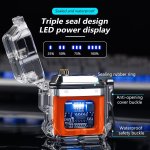 Verk 08371 Plazmový vodotěsný USB zapalovač s LED svítilnou oranžová