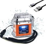 Verk 08371 Plazmový vodotěsný USB zapalovač s LED svítilnou oranžová