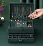 Soulima 21954 Šperkovnice, organizér na bižuterii, zelená