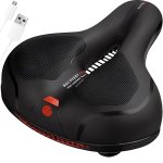 Trizand 22219 Športové sedlo na bicykel s osvetlením čierna