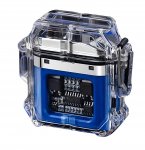 Verk 08371 Plazmový vodotesný USB zapaľovač s LED svietidlom modrá