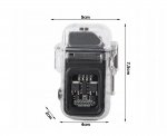 Verk 08372 Plazmový vodotěsný USB zapalovač s LED svítilnou modrá
