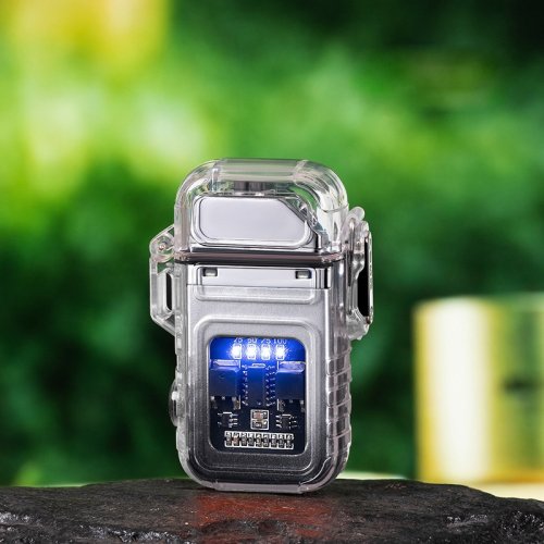 Verk 08372 Plazmový vodotesný USB zapaľovač s LED svietidlom modrá