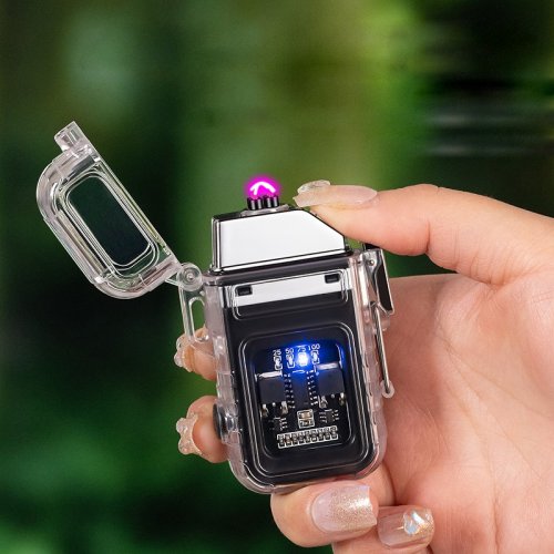 Verk 08372 Plazmový vodotěsný USB zapalovač s LED svítilnou modrá