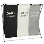 Verk 01942 Trojitý kôš na bielizeň 135 l šedá