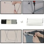 Verk 01942 Trojitý kôš na bielizeň 135 l šedá