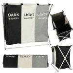 Verk 01942 Trojitý kôš na bielizeň 135 l šedá