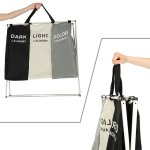 Verk 01942 Trojitý kôš na bielizeň 135 l šedá