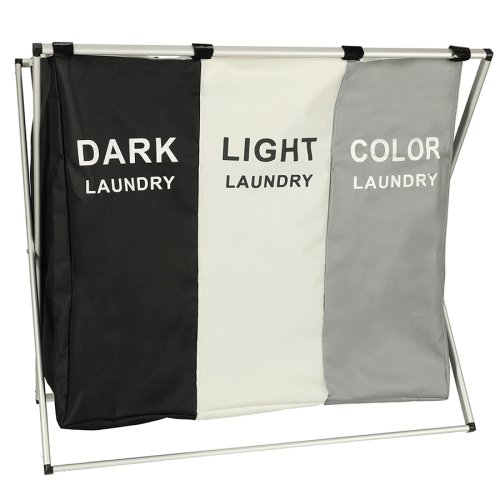 Verk 01942 Trojitý kôš na bielizeň 135 l šedá