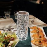 Izoxis 22518 Krištáľová LED stolná lampa, 16 farieb, dotykový panel, diaľkové ovládanie, 400 mAh