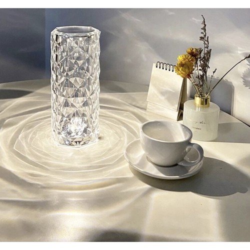 Izoxis 22518 Křišťálová LED stolní lampa, 16 barev, dotykový panel, dálkové ovládání, 400 mAh