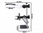 Verk 09160 Držáček s lupou-třetí ruka, 3 LED 