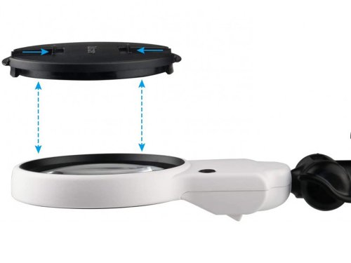 Verk 09160 Držáček s lupou-třetí ruka, 3 LED 