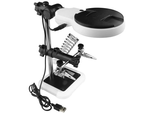 Verk 09160 Držáček s lupou-třetí ruka, 3 LED 