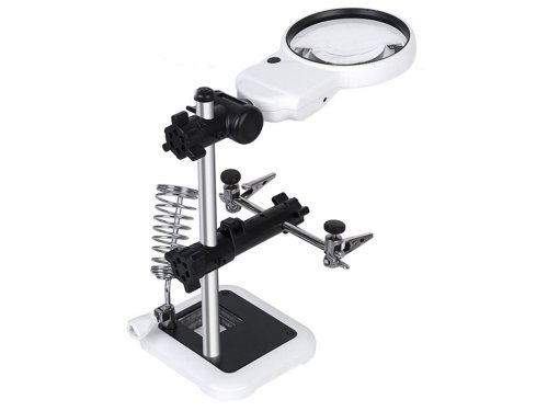 Verk 09160 Držáček s lupou-třetí ruka, 3 LED 