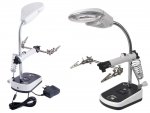 Verk 09162 Držiačik s lupou-tretia ruka, 5 LED
