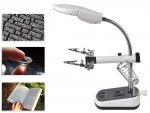 Verk 09162 Držiačik s lupou-tretia ruka, 5 LED