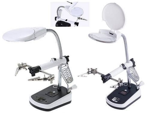Verk 09162 Držiačik s lupou-tretia ruka, 5 LED